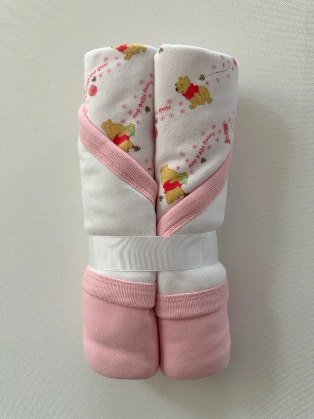 Disney Winnie the Pooh Pink Organic Cotton Reversible Blanket Baby Girl